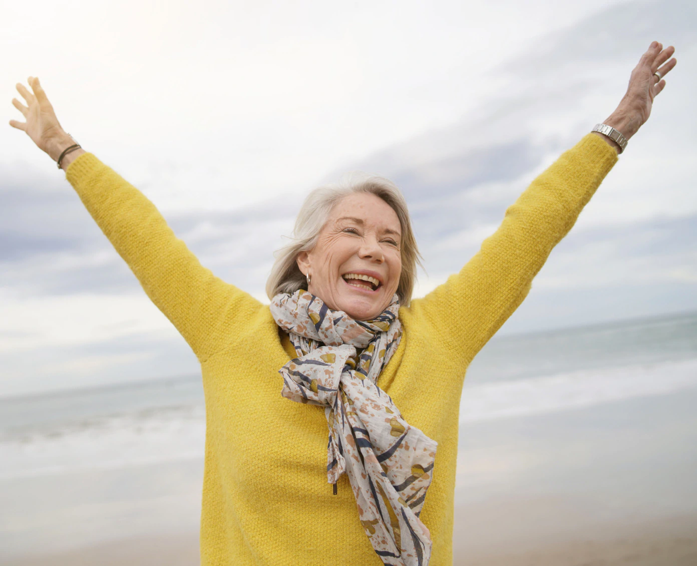 Energetic senior woman