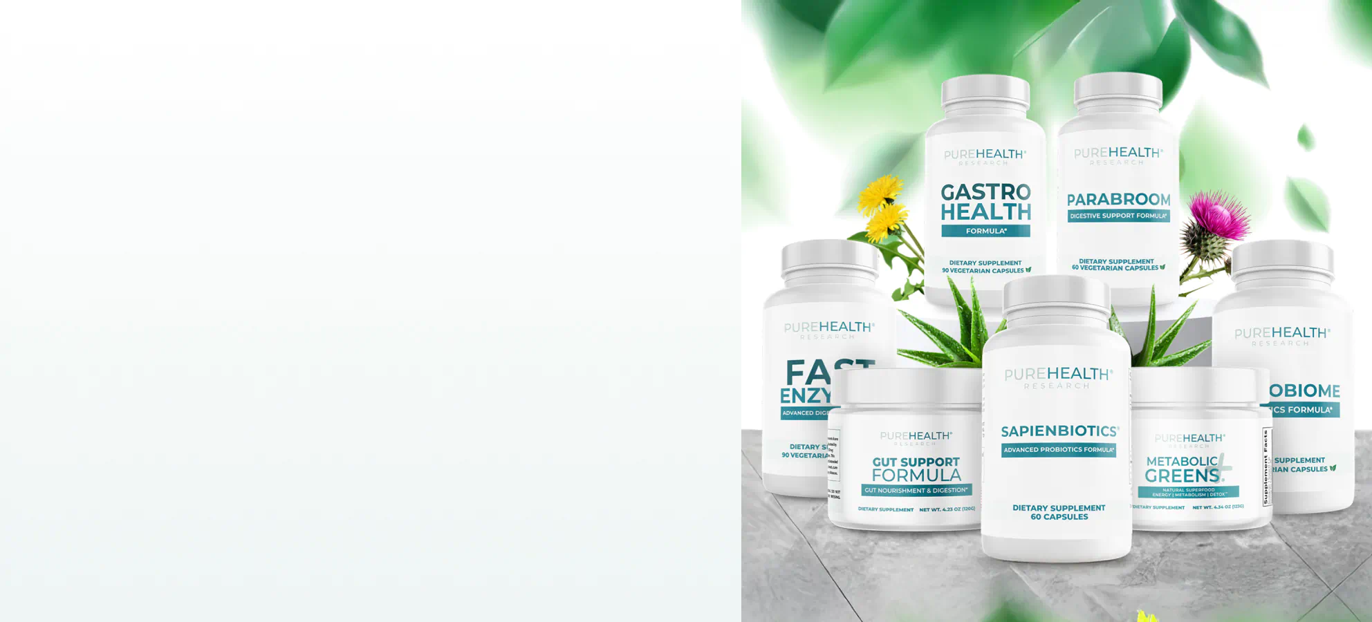 Supplements for gut health and digestion.
