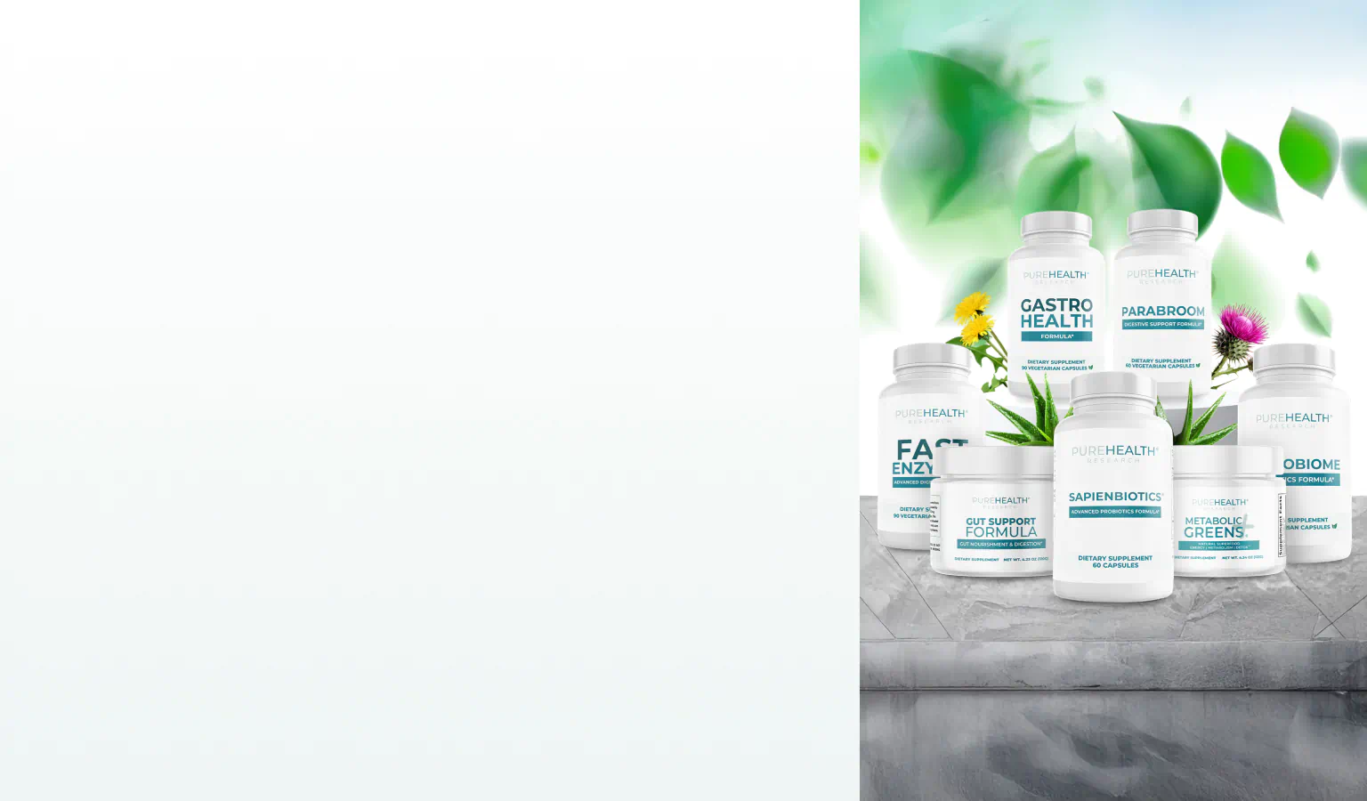 Supplements for gut health and digestion.