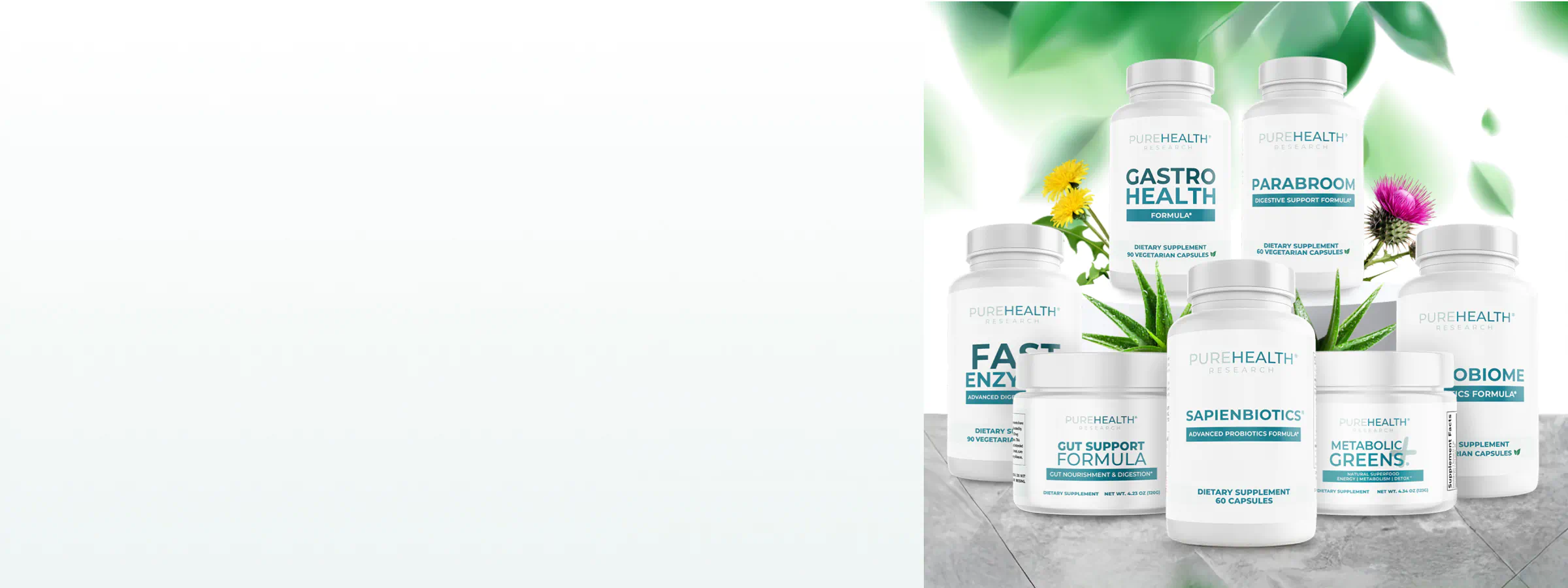 Supplements for gut health and digestion.