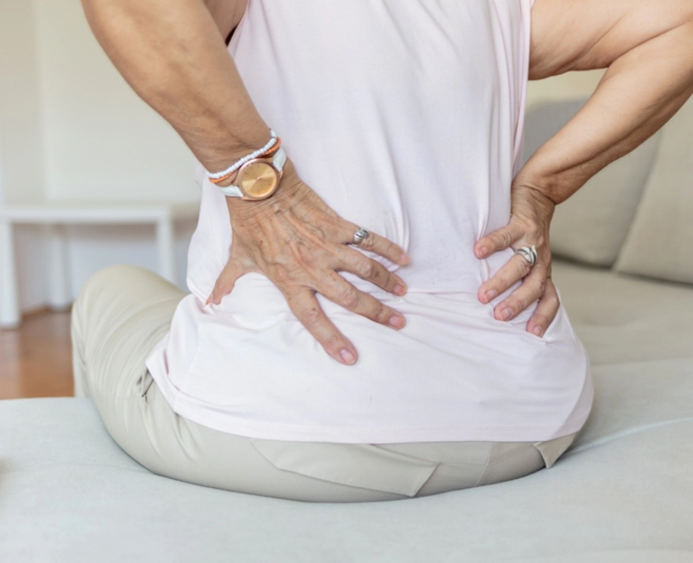 Woman with back pain