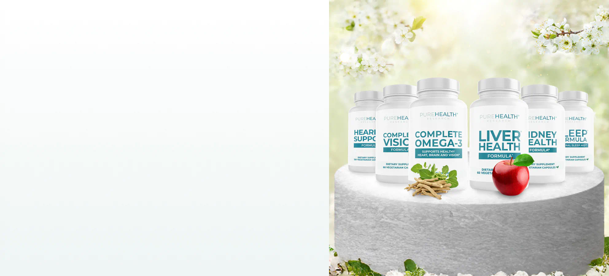 Supported by supplements for optimal health.