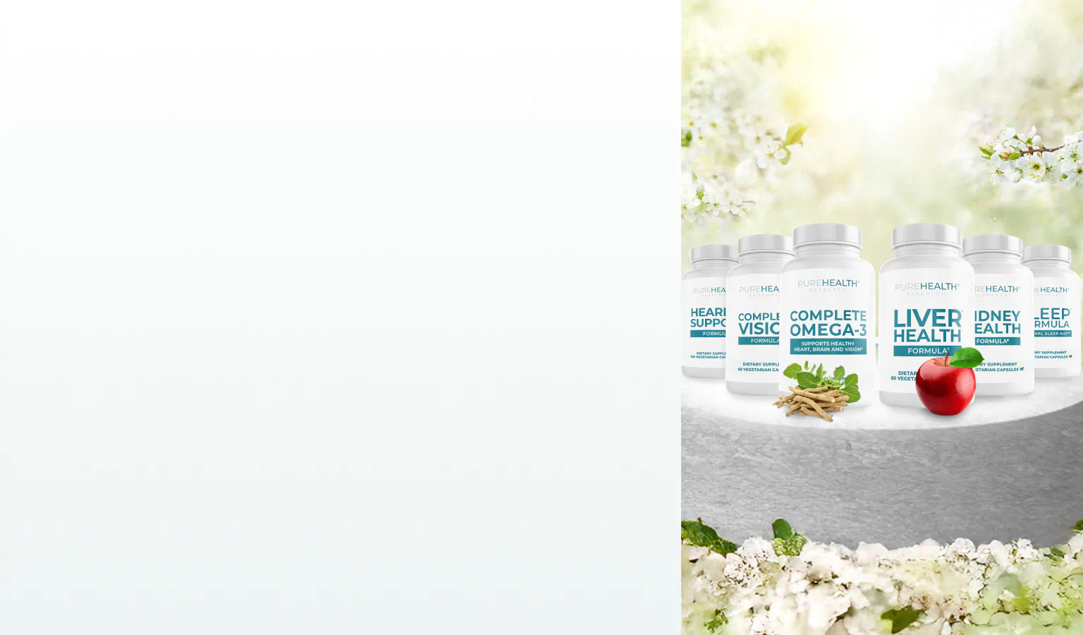 Supported by supplements for optimal health.