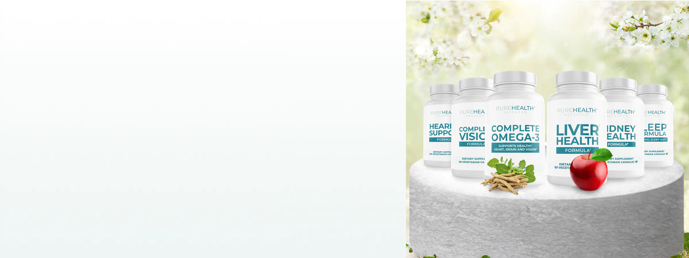 Supported by supplements for optimal health.