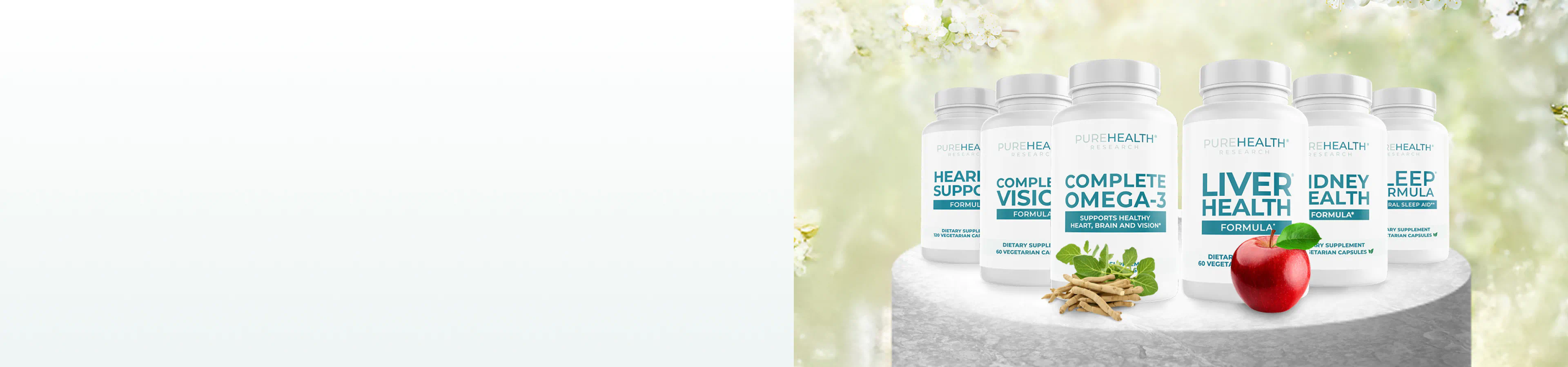 Supported by supplements for optimal health.