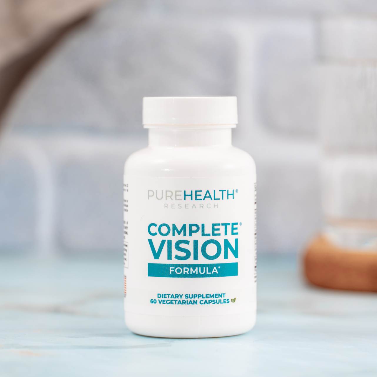 Bottle of Complete Vision Formula dietary supplement