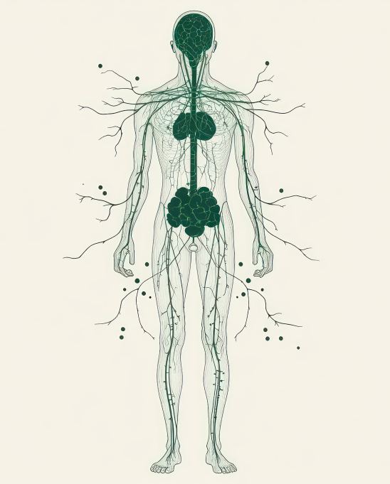 Lymph paths and nodes