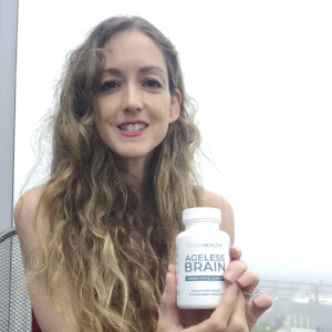 influencer with a bottle