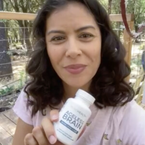 influencer with a bottle