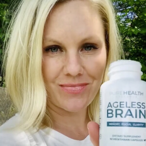influencer with a bottle
