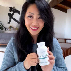 influencer with a bottle
