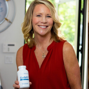influencer with a bottle