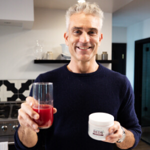 influencer with a bottle