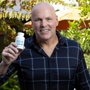 influencer with a bottle