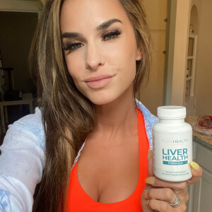 influencer with a bottle